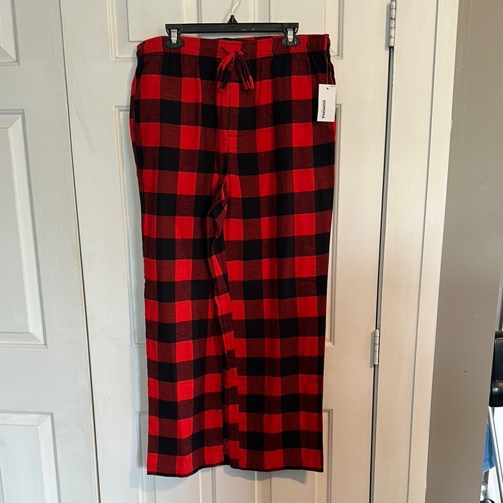 NWT Men’s Sonoma Red Flannel Sleep Pants size large